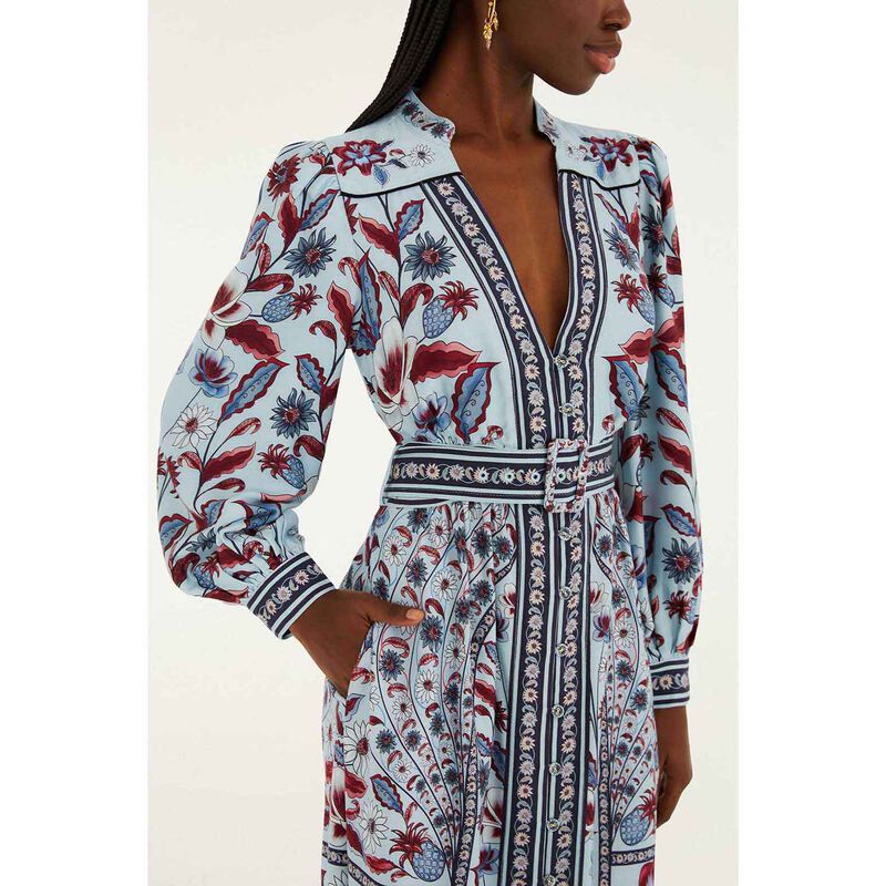 FARM Rio Marcelle Soft Blue Maxi Dress image number 2